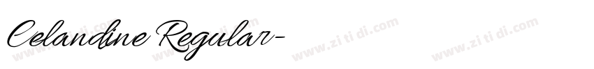 Celandine Regular字体转换